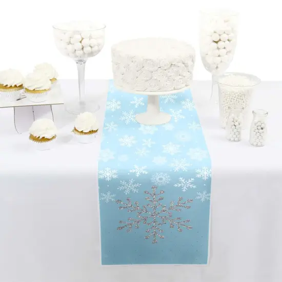 Big Dot of Happiness Winter Wonderland - Petite Snowflake Holiday Party and Winter Wedding Paper Table Runner - 12 x 60 inches {3}