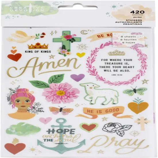 Creative Devotion Draw Near Sticker Book 8/Sheets-W/Gold Foil Accents, 418/Pkg {1}