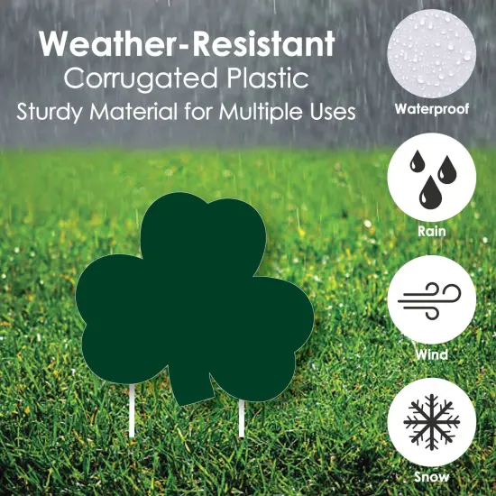Big Dot of Happiness St. Patrick's Day - Shamrock and Pot of Gold Lawn Decorations - Outdoor Saint Paddy's Day Party Yard Decorations - 10 Piece {6}