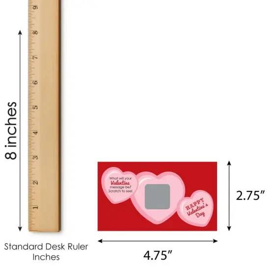 Big Dot of Happiness Conversation Hearts - Scratch Off Valentine's Day Cards - 22 Count {7}
