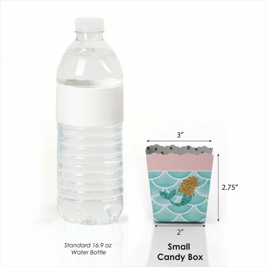 Big Dot of Happiness Let's Be Mermaids - Party Mini Favor Boxes - Baby Shower or Birthday Party Treat Candy Boxes - Set of 12 {4}