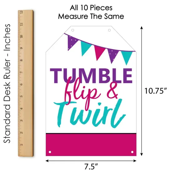 Big Dot of Happiness Tumble, Flip and Twirl - Gymnastics - Hanging Vertical Paper Door Banners - Birthday Party or Wall Decor Kit - Indoor Door Decor {7}