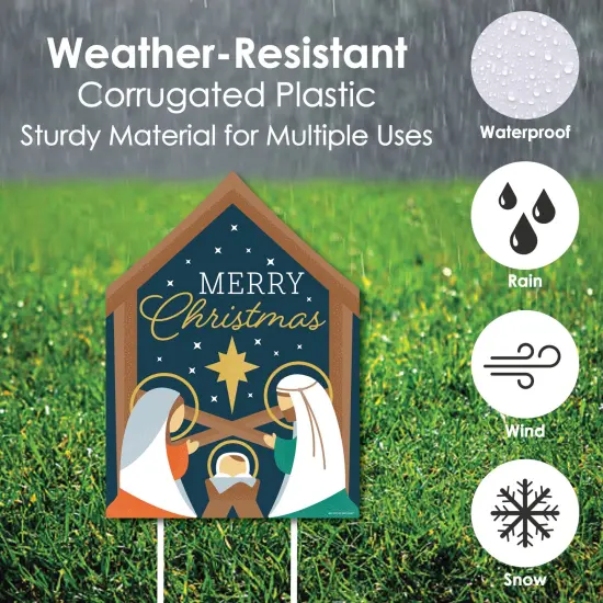 Big Dot of Happiness Holy Nativity - Party Decorations - Manger Scene Religious Christmas Welcome Yard Sign {4}
