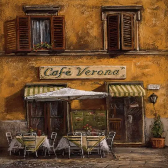 Cafe Verona Poster Print by Malcolm Surridge - Item # VARPDX12242 {1}