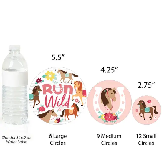 Big Dot of Happiness Run Wild Horses - Pony Birthday Party Giant Circle Confetti - Party Decorations - Large Confetti 27 Count {4}