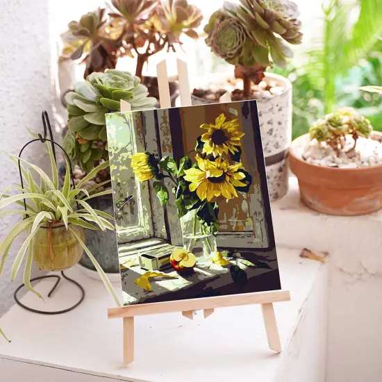 16 inch Tabletop Display Artist Easel Stand(1-Each), Accommodates Canvas Art up to 13" high, Tabletop Display Painting for Kids and Adults, Wood&hellip; {5}