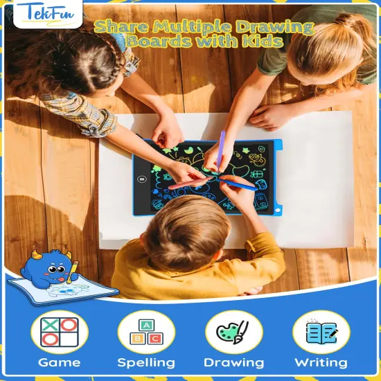 2 Pack 10in LCD Writing Tablet Coloring Doodle Drawing Board Pad for Kids with Stylus, Car Trip Educational Toys Easter Toys Birthday Gift for Toddlers 3 4 5 6 7 Kids Girls Boys {6}