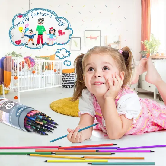48 Pieces Colored Pencils, Suitable for Adults, Kids and Coloring Books, Artist Sketch Drawing Pencils Art Craft Supplies. {4}