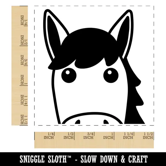 Peeking Horse Self-Inking Rubber Stamp Ink Stamper Black {1}