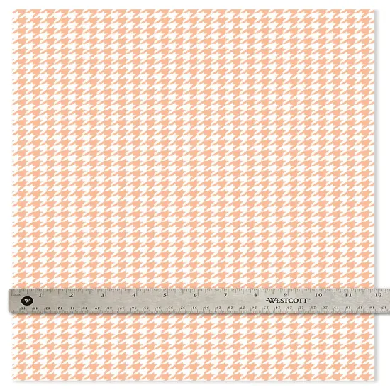 Happy Crafters Houndstooth 11.8" x 18" Sheet Peach fuzz and white {1}