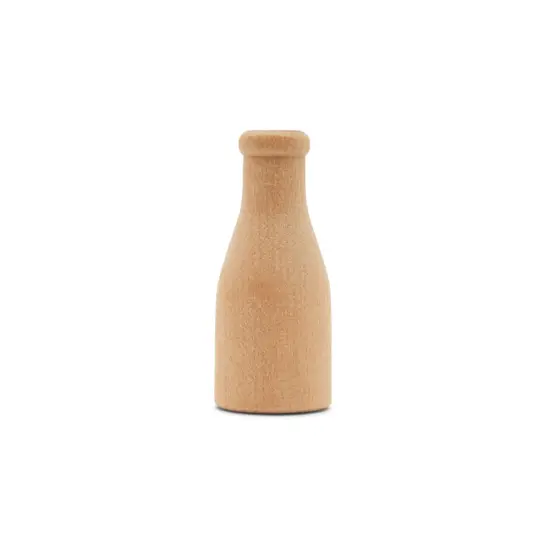 Wooden Milk Bottle 2 inch, for Miniatures, Scale Models, Toy Train| Woodpeckers {4}