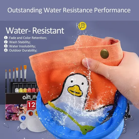 Acrylic Paint Set for Kids Crafts, 24 Colors Acrylic Art Supplies Paint with 6 Brushes &1 Palette Acrylic Crafts Paint Kit, Non-Toxic Wood Paint Kits for Kids, Beginners {4}