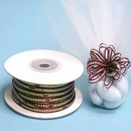 Pull String Organza Ribbon Burgundy {1}