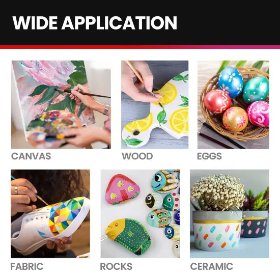 14 Colors, Ultra Color Arts & Crafts Acrylic Paints, Premium Quality Pigments, Matte Finish, 0.4oz/12 ml, Water-Based Acrylic Paint Set, for all Porous Surfaces {3}