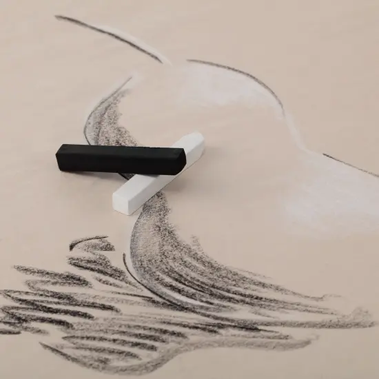 SoHo Urban Artist Compressed Charcoal Sticks, Pack of 3 - Soft, Black, Ideal for Charcoal Drawing and Charcoal Art, Perfect for Artists, Students and Professionals, Creates Varied Tones and Blends Easily {6}