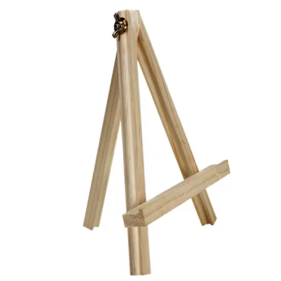Portable 9" Wood Tripod Tabletop Display Easel for Artist Painting, Sketching, Displaying Photos, Decorative Plates and More {2}