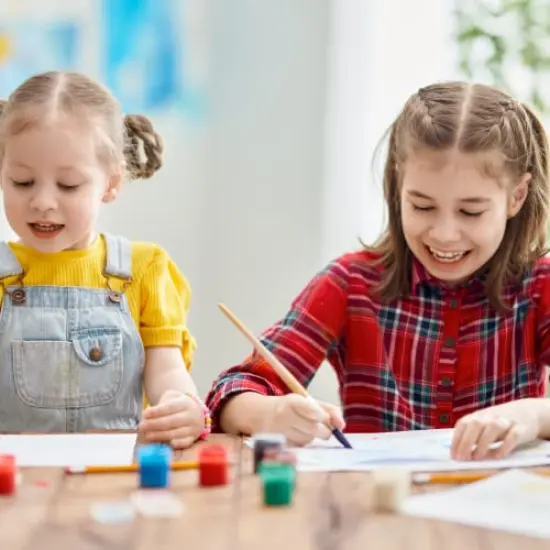 [4 Pack] Washable Acrylic Paint Pots with Brush - Set of 4 Paint Pots with 6 Colors per Set - Tropical Colors - Great for Kids DIY Arts and Crafts {2}