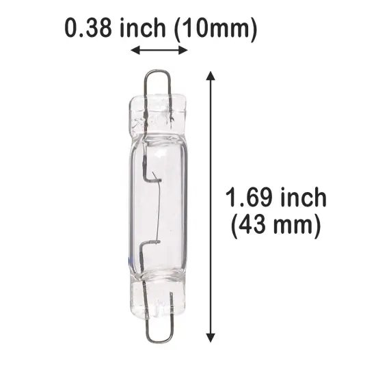 Satco S6994 10W 12V T3 Clear XRL Xenon Rigid Loop FESTOON Miniatures Bulb {2}