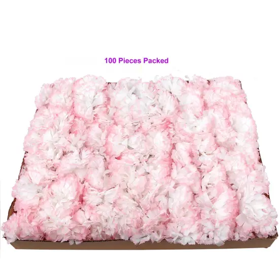100-Pack Peppermint Carnation Picks with 5-Inch Stems and 3.5-Inch Blooms, Festive Floral Accents for Weddings, Events, and Holiday Decor, Floral Home by Artificial Flowers {3}