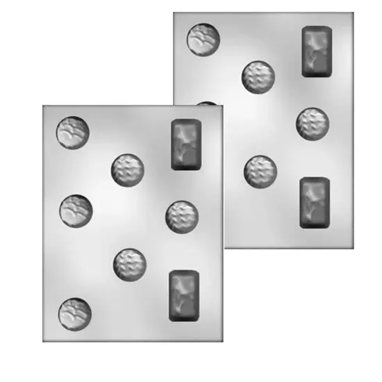 CK Products Assortment Creams/Bars Chocolate Mold, 1 1/4" {2}