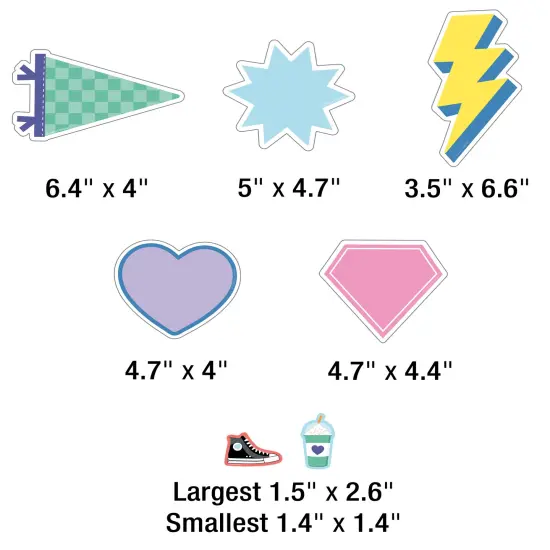 Carson Dellosa We Stick Together Our Class is Fantastic 79 pc Bundle Bulletin Board Set, Retro Pennants and Heart Cutouts, Positive Affirmations, and More Groovy Classroom Decor {4}