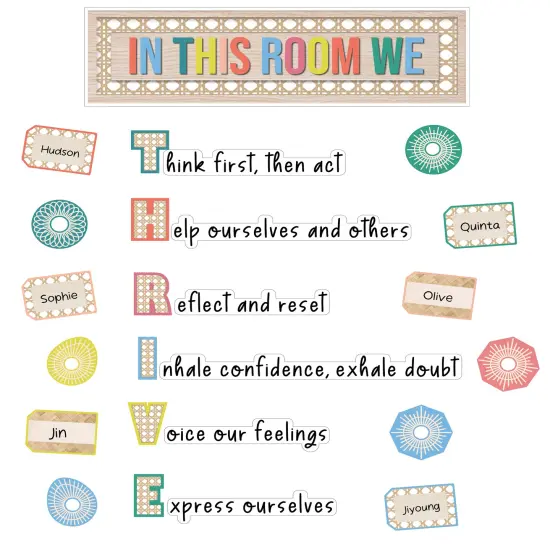 Carson Dellosa True to You 62-Piece In This Room We Thrive Bulletin Board Set, Motivational Bulletin Board Set With Positive Sayings for Growth Mindset Bulletin Board and Classroom D&eacute;cor {1}