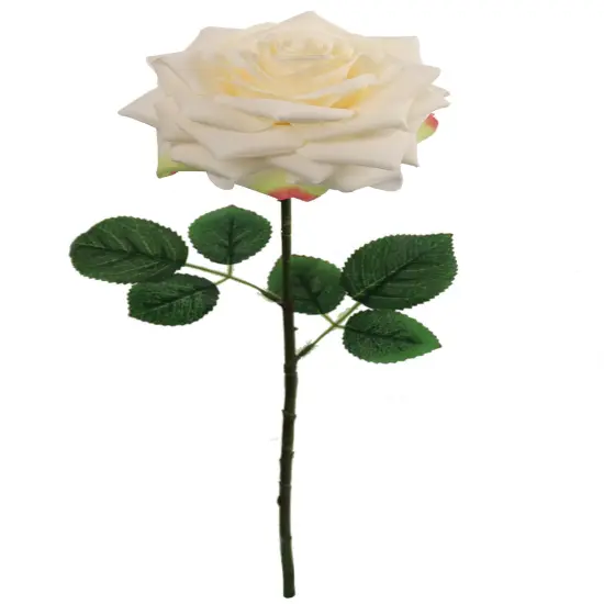 12-Pack: Open Rose Stem with Lifelike Silk Foliage, Floral Home by Artificial Flowers Light pink {6}