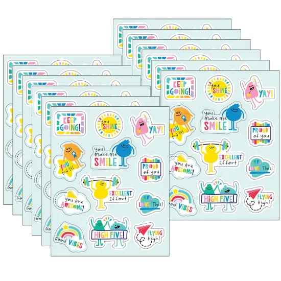 Happy Place Motivators Motivational Stickers, 72 Per Pack, 12 Packs {1}