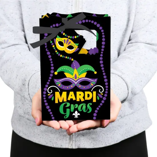 Big Dot of Happiness Colorful Mardi Gras Mask - Masquerade Party Favor Boxes - Set of 12 {6}
