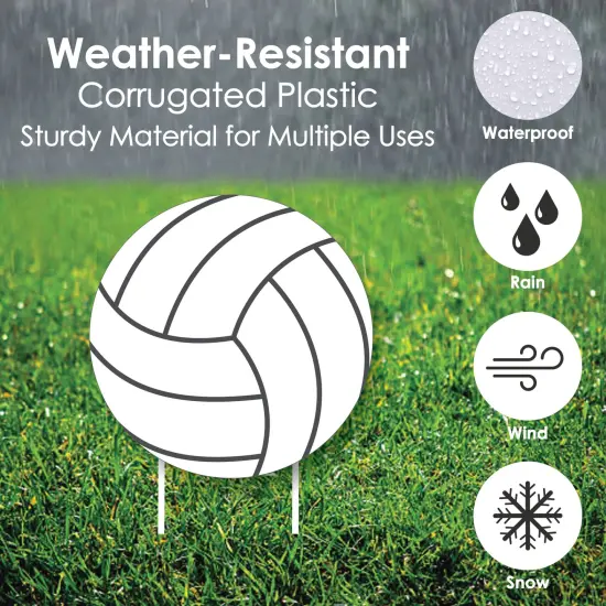 Big Dot of Happiness Bump, Set, Spike - Volleyball - Yard Sign & Outdoor Lawn Decorations - Baby Shower or Birthday Party Yard Signs - Set of 8 {4}