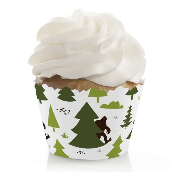 Big Dot of Happiness Sasquatch Crossing - Bigfoot Party or Birthday Party Decorations - Party Cupcake Wrappers - Set of 12 {1}