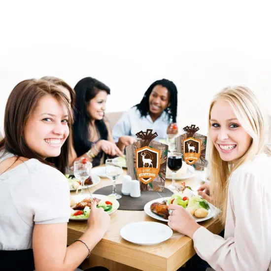 Big Dot of Happiness Gone Hunting - Table Decorations - Deer Hunting Camo Baby Shower or Birthday Party Fold and Flare Centerpieces - 10 Count {7}