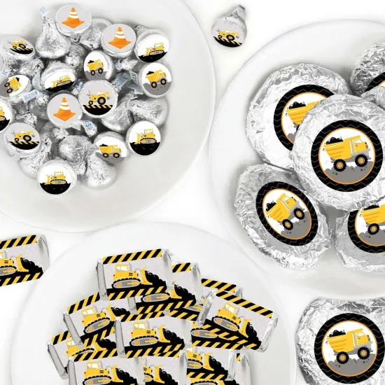Big Dot of Happiness Dig It - Construction Party Zone - Baby Shower or Birthday Party Candy Favor Sticker Kit - 304 Pieces {1}