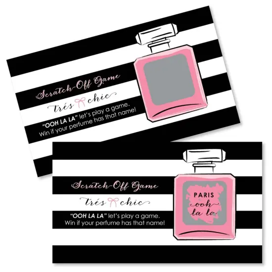 Big Dot of Happiness Paris, Ooh La La - Paris Themed Baby Shower or Birthday Party Game Scratch Off Cards - 22 Count {1}