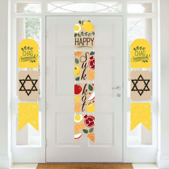 Big Dot of Happiness Sukkot - Hanging Vertical Paper Door Banners - Sukkah Wall Decoration Kit - Indoor Door Decor {1}