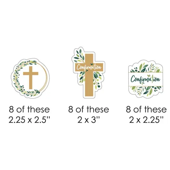 Big Dot of Happiness Confirmation Elegant Cross - DIY Shaped Religious Party Cut-Outs - 24 Count {3}