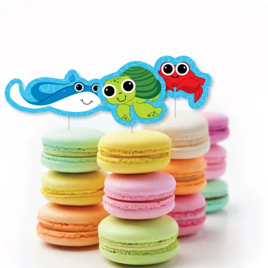Big Dot of Happiness Under the Sea Critters - DIY Shaped Baby Shower or Birthday Party Cut-Outs - 24 Count {4}