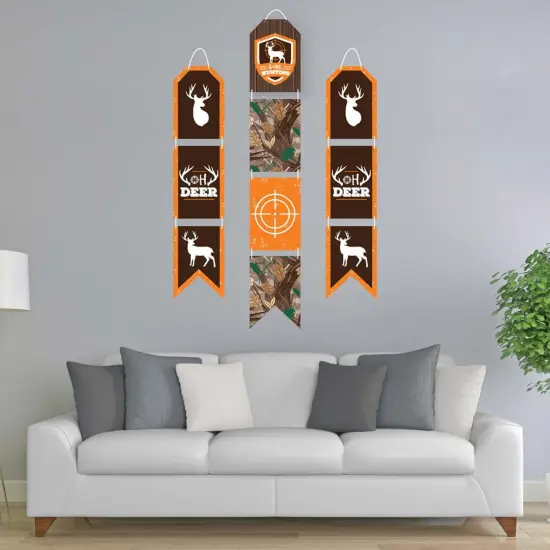 Big Dot of Happiness Gone Hunting - Hanging Vertical Paper Door Banners - Deer Camo Baby Shower or Birthday Party Wall Decor Kit - Indoor Door Decor {3}