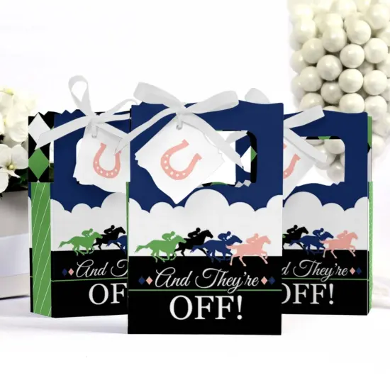 Big Dot of Happiness Kentucky Horse Derby - Horse Race Party Favor Boxes - Set of 12 {4}