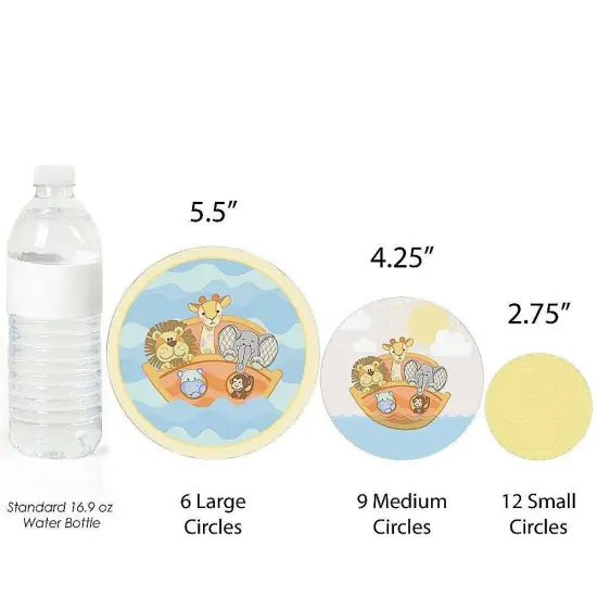 Big Dot of Happiness Noah's Ark - Baby Shower or Birthday Party Giant Circle Confetti - Party Decorations - Large Confetti 27 Count {4}