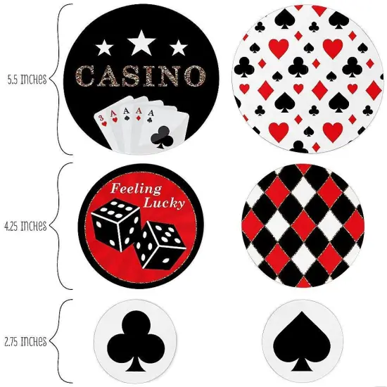 Big Dot of Happiness Las Vegas - Casino Party Giant Circle Confetti - Party Decorations - Large Confetti 27 Count {3}
