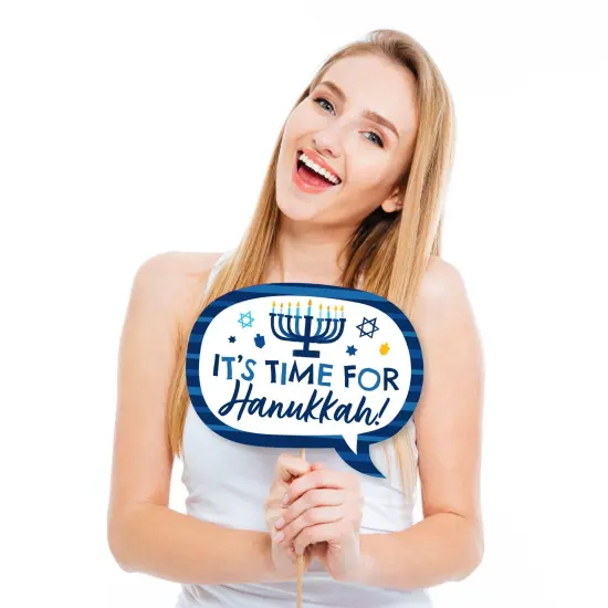 Big Dot of Happiness Funny Hanukkah Menorah - Chanukah Holiday Party Photo Booth Props Kit - 10 Piece {3}