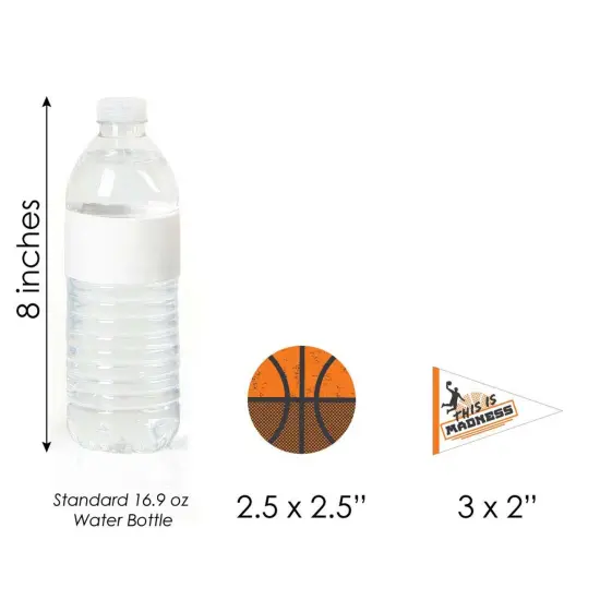 Big Dot of Happiness Basketball - Let the Madness Begin - DIY Shaped College Basketball Party Cut-Outs - 24 Count {6}