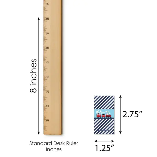 Big Dot of Happiness Railroad Party Crossing - Mini Candy Bar Wrapper Stickers - Steam Train Birthday Party or Baby Shower Small Favors - 40 Count {6}