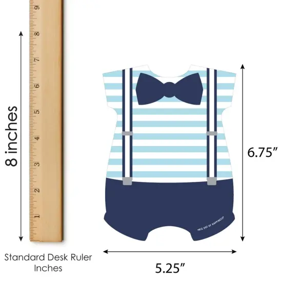 Big Dot of Happiness Baby Boy - Picture Bingo Cards and Markers - Blue Baby Shower Shaped Bingo Game - Set of 18 {6}