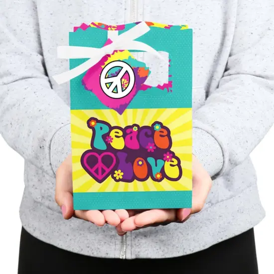 Big Dot of Happiness 60's Hippie - 1960s Groovy Party Favor Boxes - Set of 12 {6}