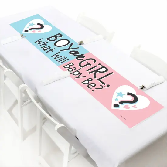 Big Dot of Happiness Baby Gender Reveal - Team Boy or Girl Party Decorations Party Banner {7}
