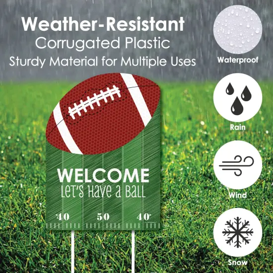 Big Dot of Happiness End Zone - Football - Party Decorations - Birthday Party or Baby Shower Welcome Yard Sign {4}