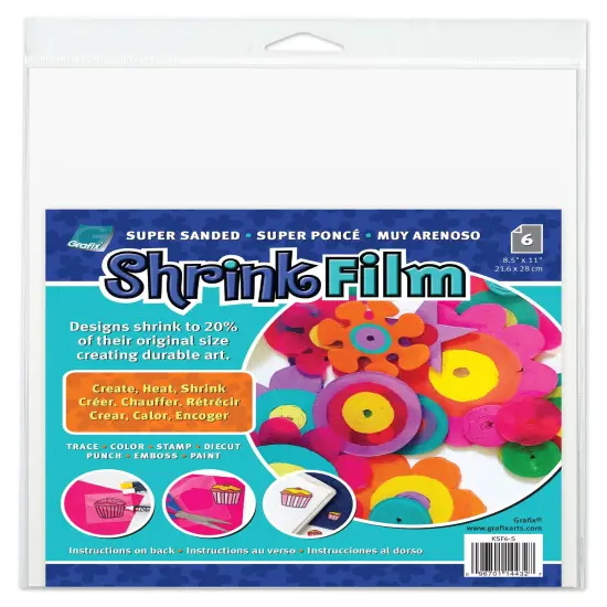Grafix Shrink Film 8.5"X11" 6/Pkg-Super Sanded {1}