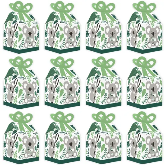 Big Dot of Happiness Koala Cutie - Square Favor Gift Boxes - Bear Birthday Party and Baby Shower Bow Boxes - Set of 12 {6}